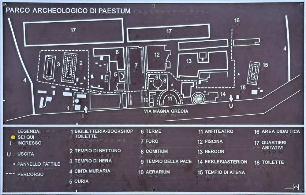 Mappa di Paestum