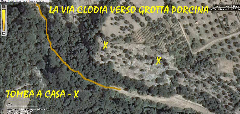 Mappa necropoli di Pian del Vescovo